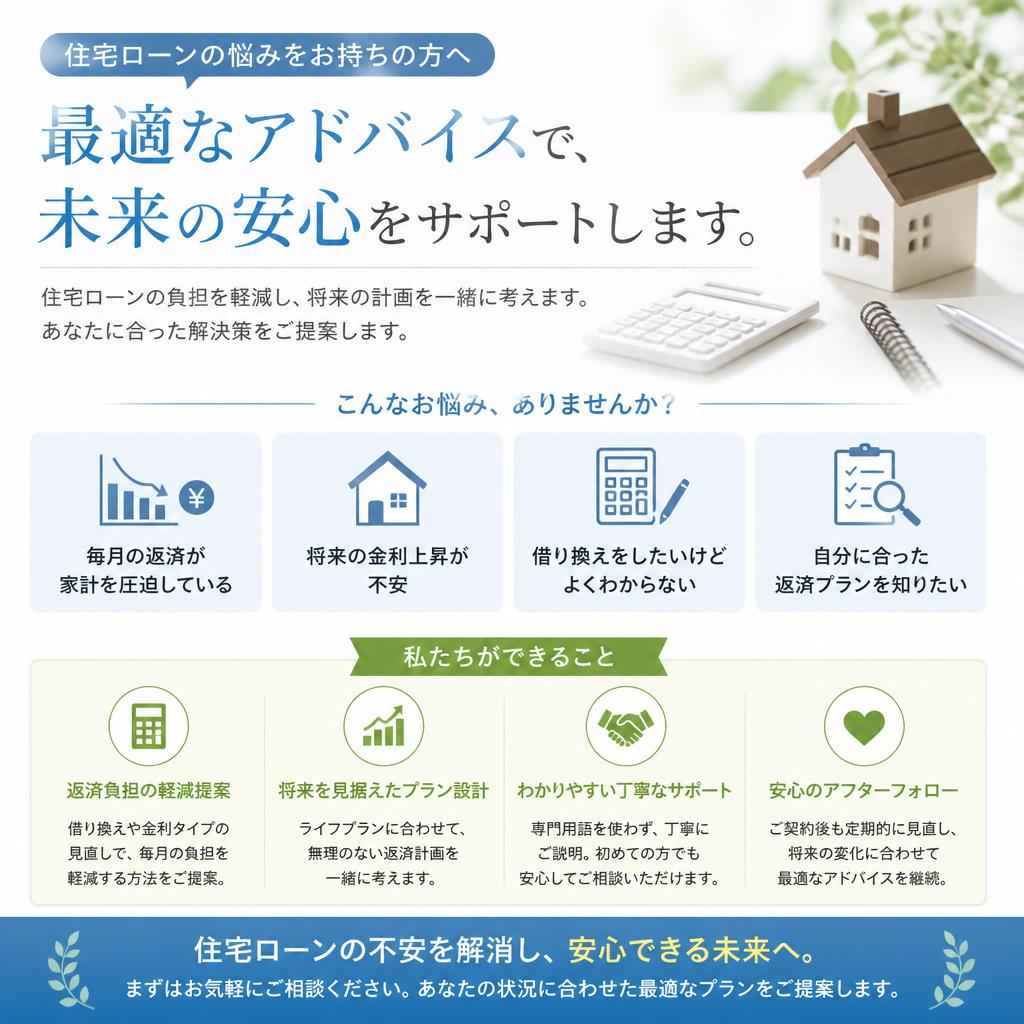 4. 住宅ローンの見直しもサポート