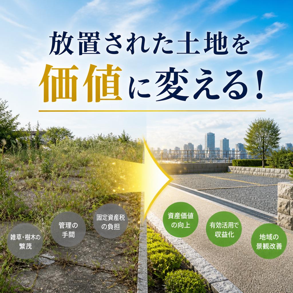 放置された土地を価値に変える！