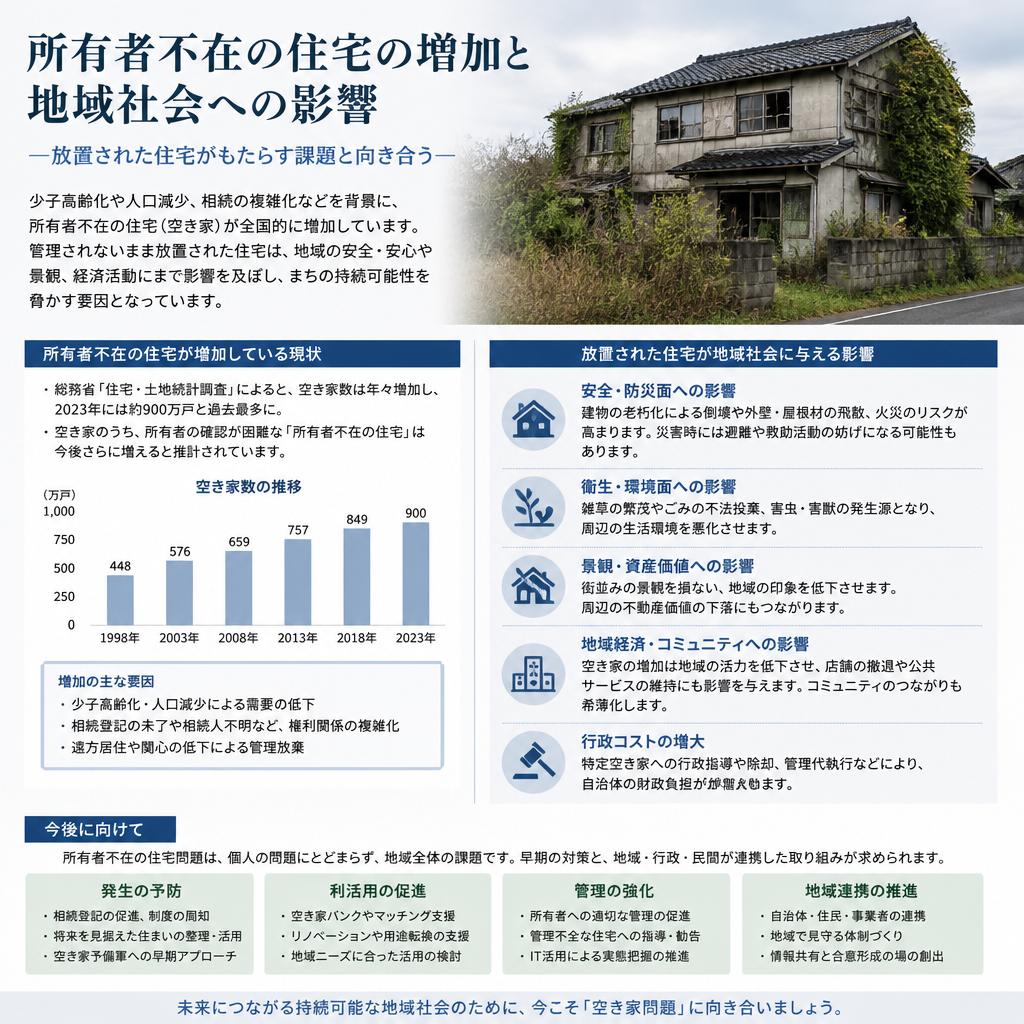 所有者不在の住宅の現状