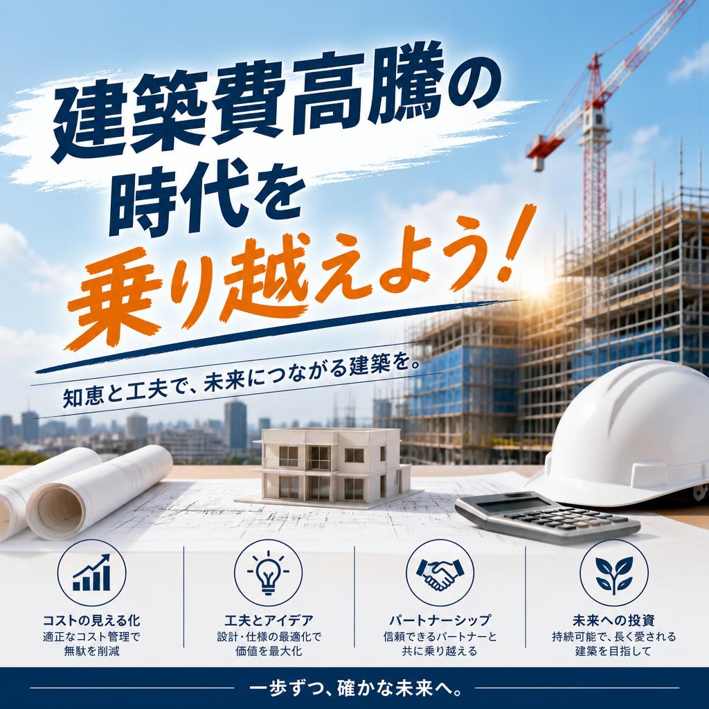 建築費高騰の時代を乗り越えよう！