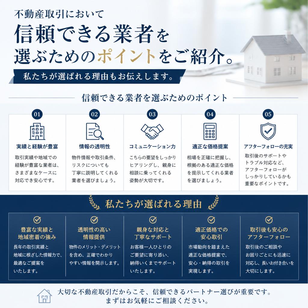 信頼できる不動産会社の選び方