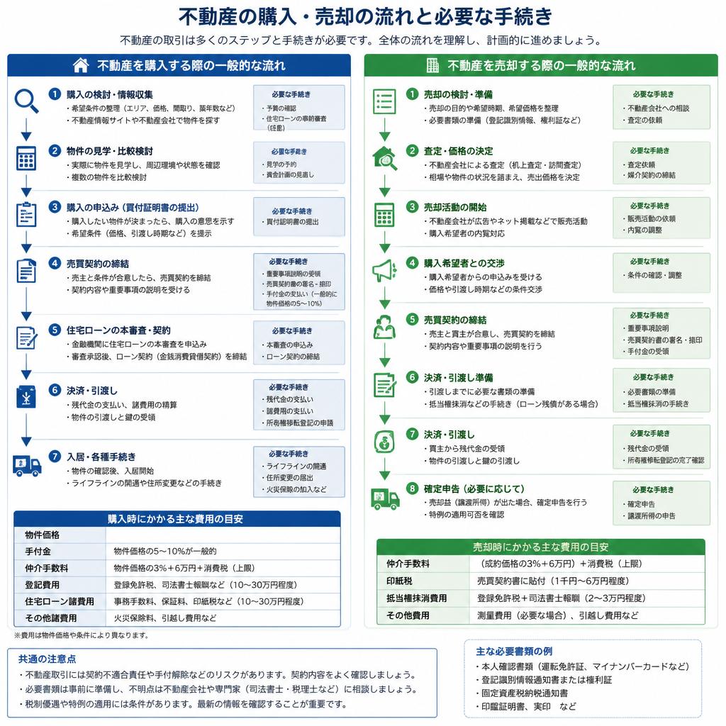 購入と売却の流れ
