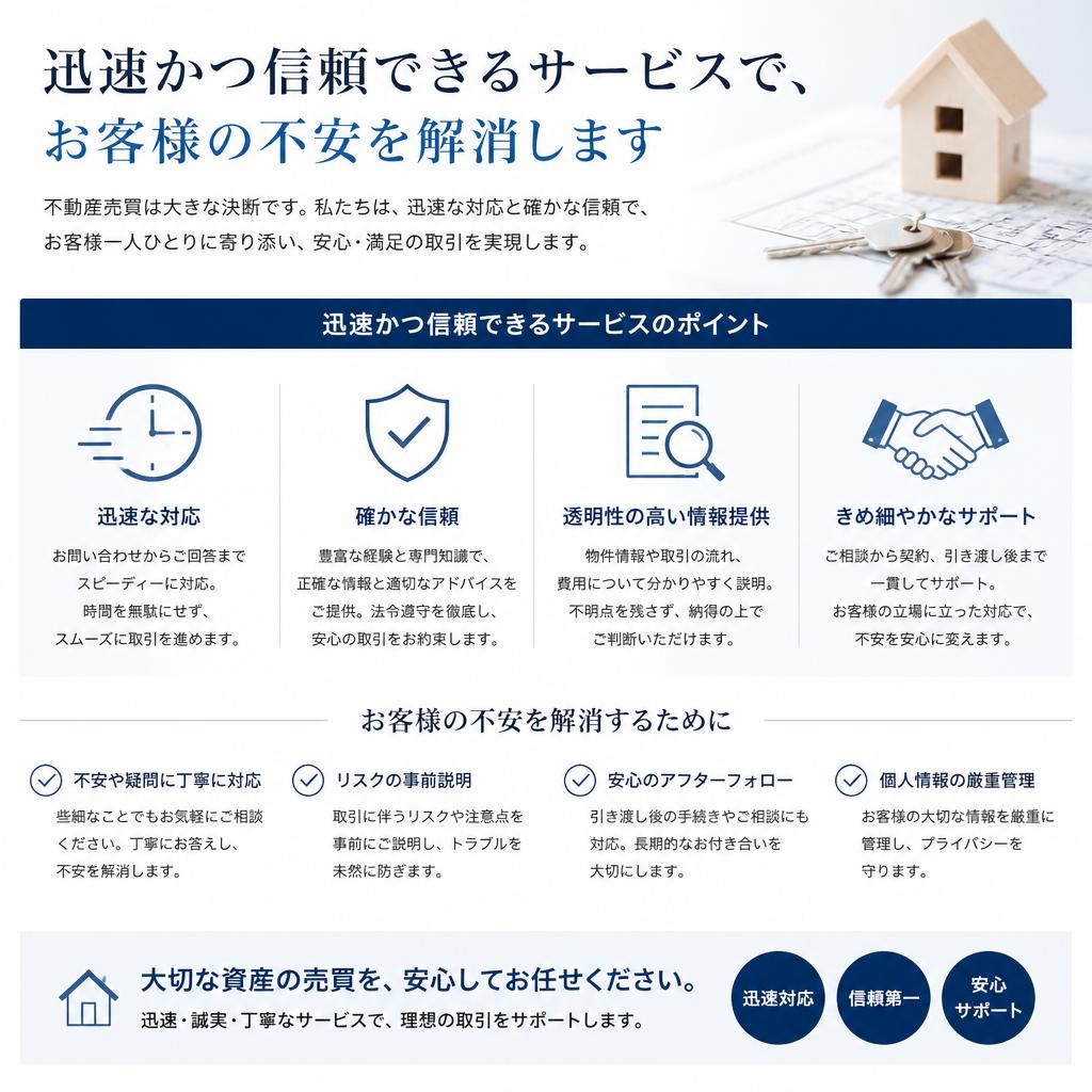 安心の不動産売買サービス