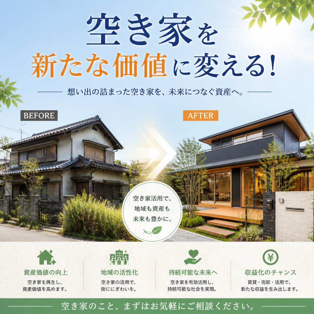 空き家を新たな価値に変える！