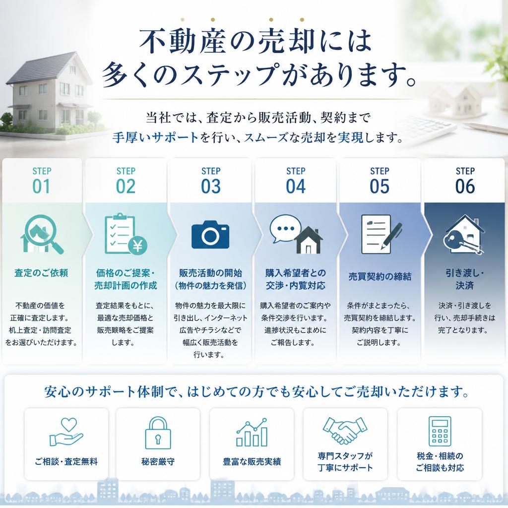 売却プロセスのご案内
