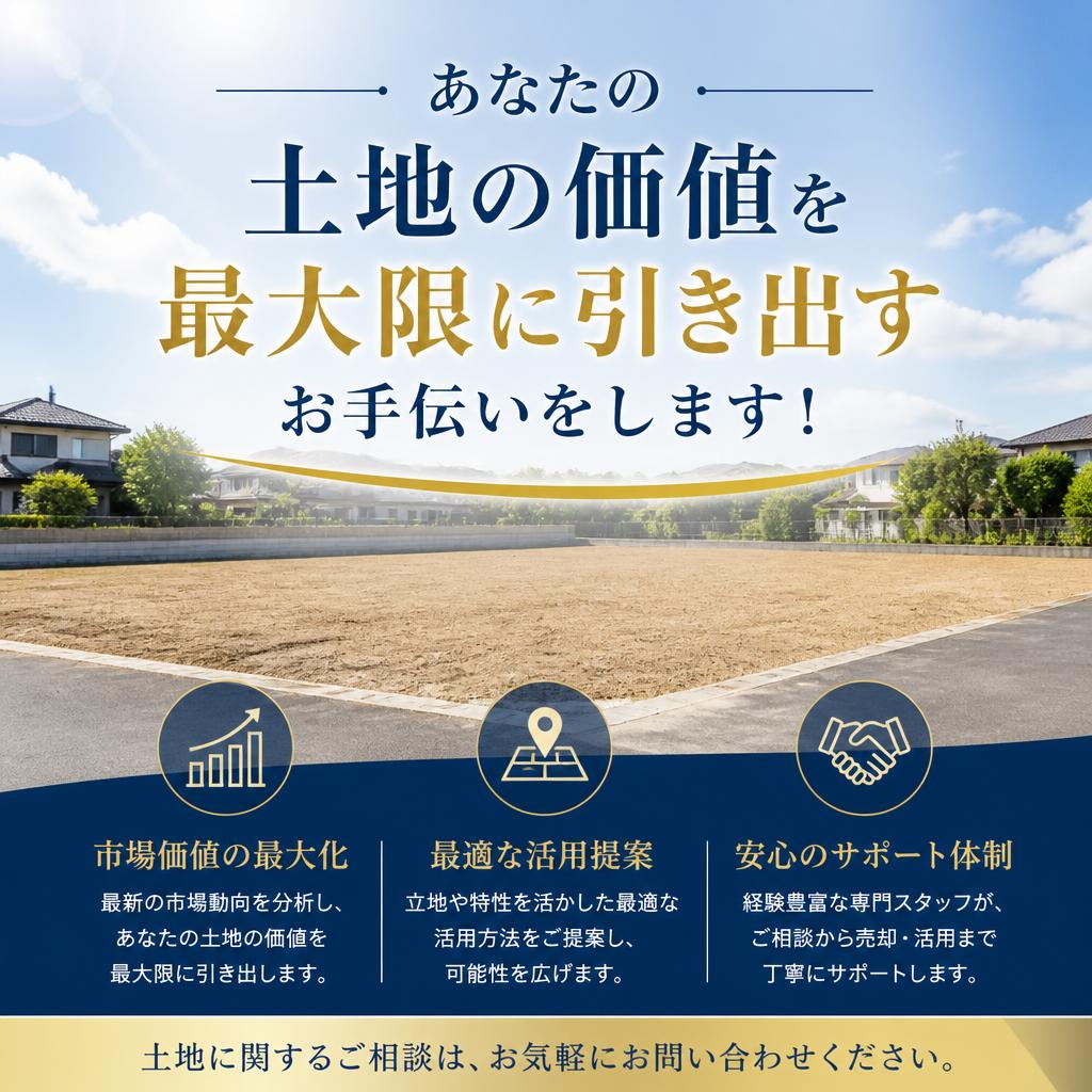あなたの土地の価値を最大限に引き出すお手伝いをします！