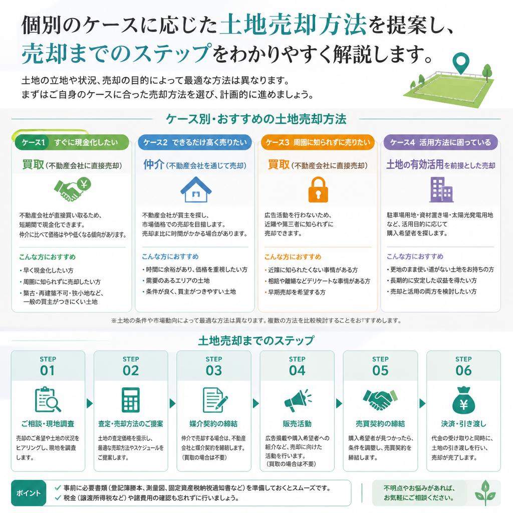 4. 最適な土地売却方法とは?