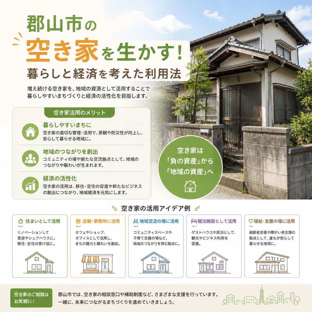 郡山市の空き家を生かす！暮らしと経済を考えた利用法