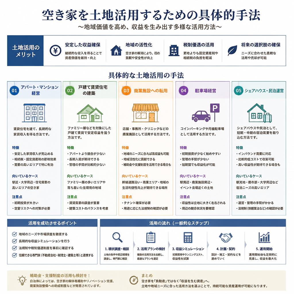 土地活用の具体的手法