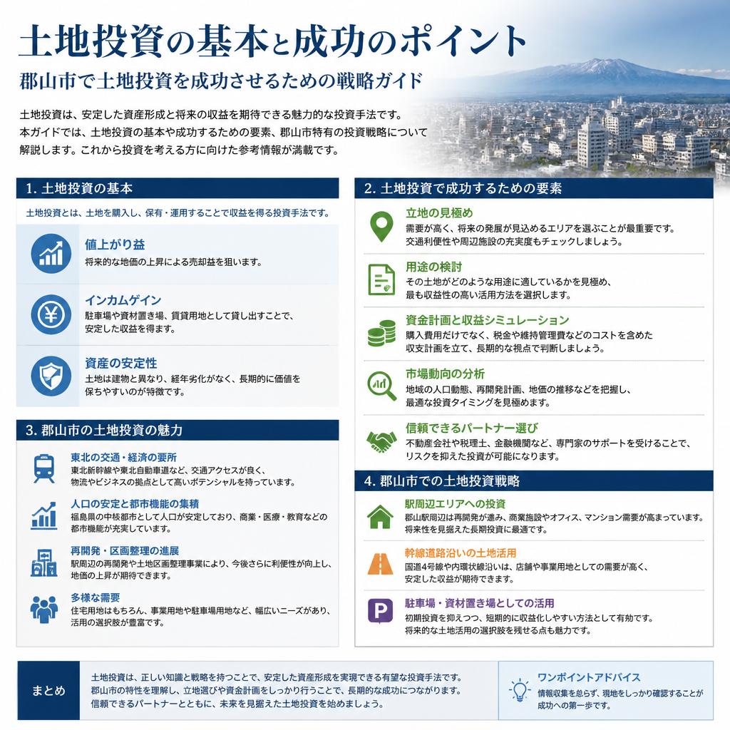 2. 土地投資について知っておくべきポイント