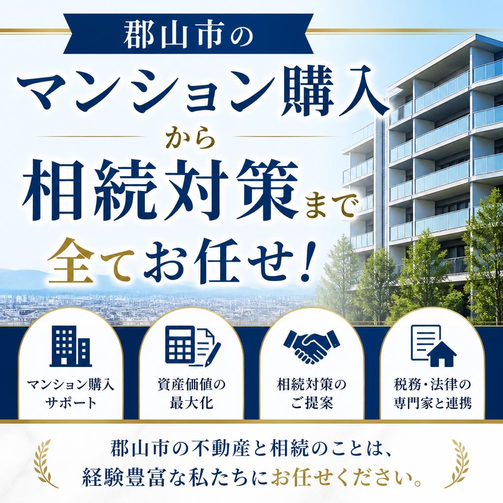 郡山市のマンション購入から相続対策まで全てお任せ！