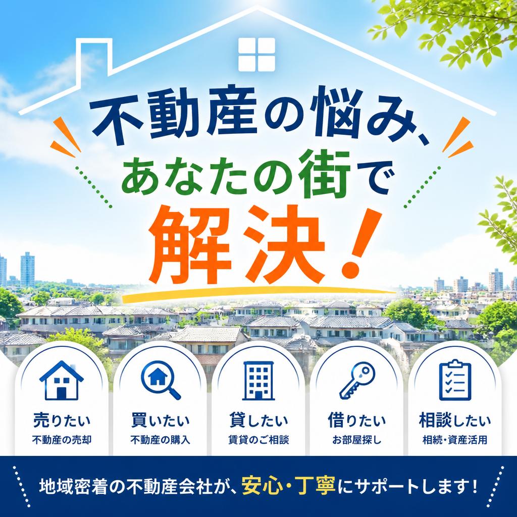 不動産の悩み、あなたの街で解決！