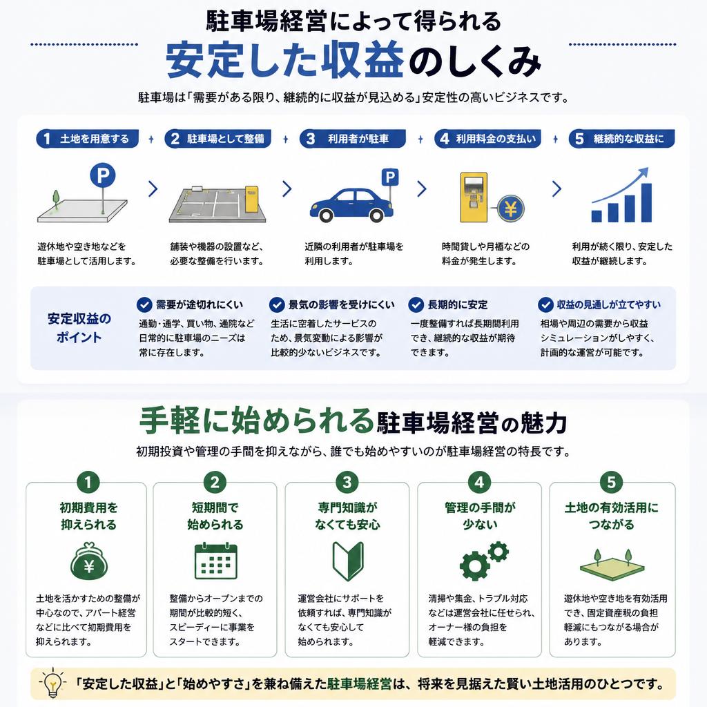 駐車場経営の魅力とは？