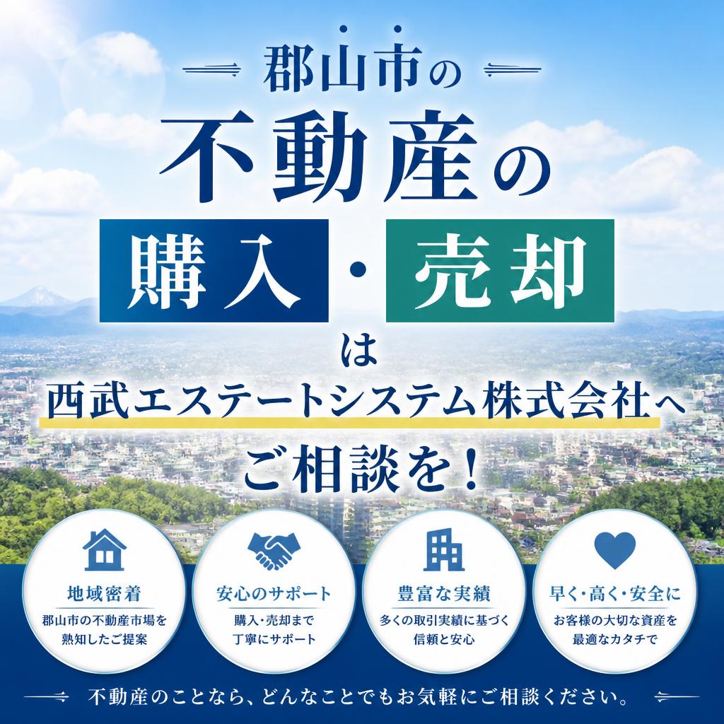 郡山市の不動産の購入・売却は西武エステートシステム株式会社へご相談を！