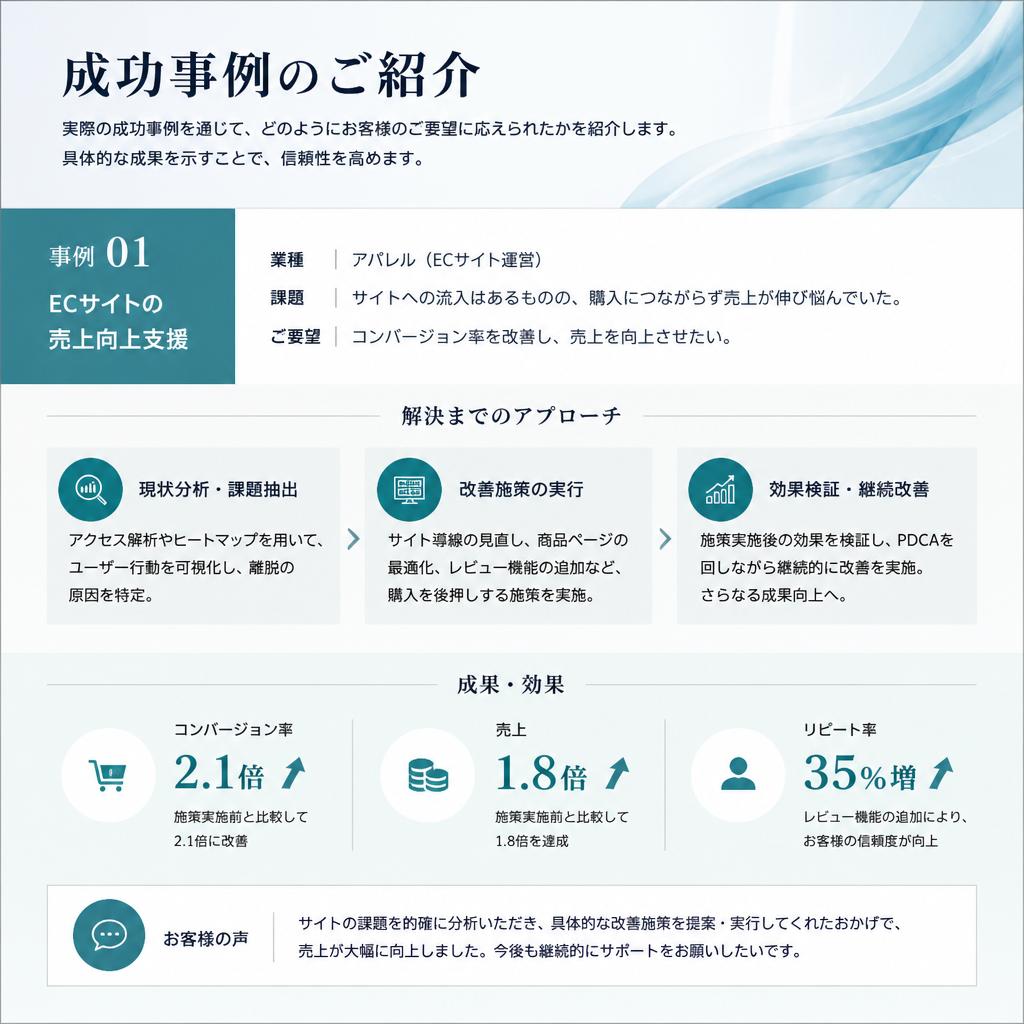 事例紹介：成功した取引