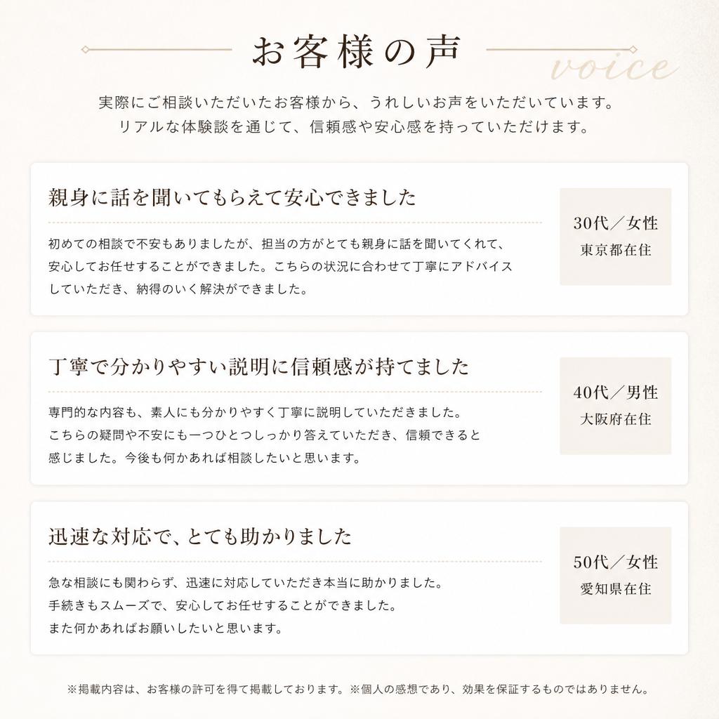 お客様の声
