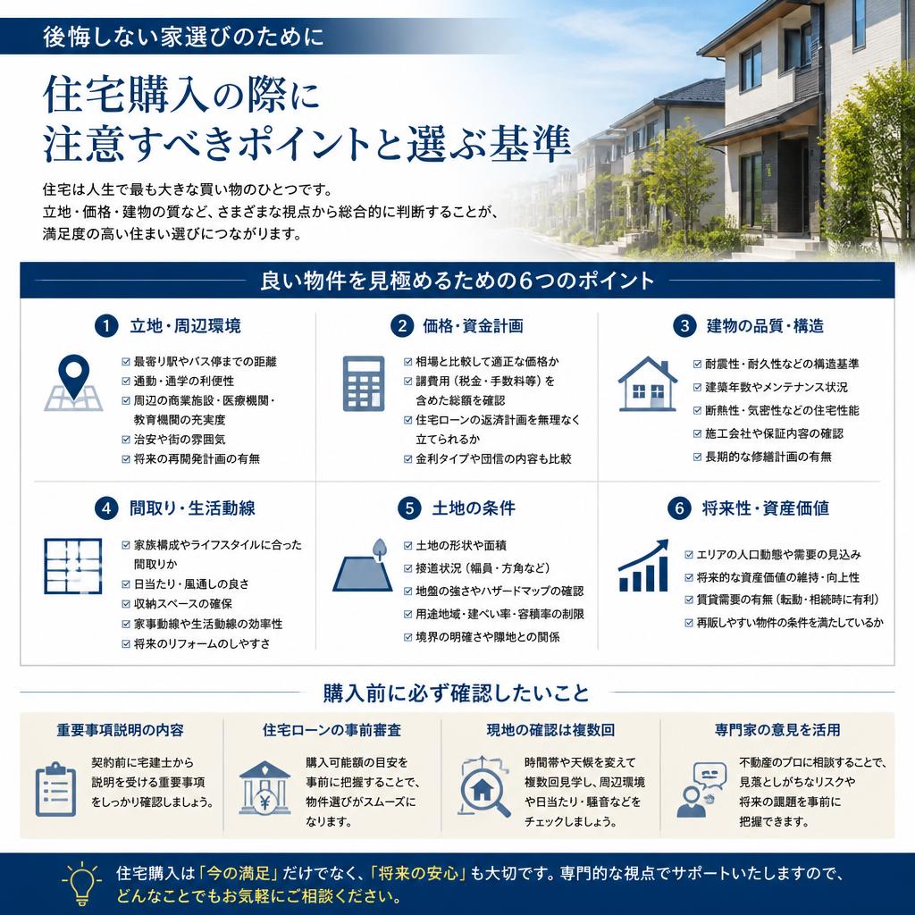 住宅の選び方|失敗しないためのポイント