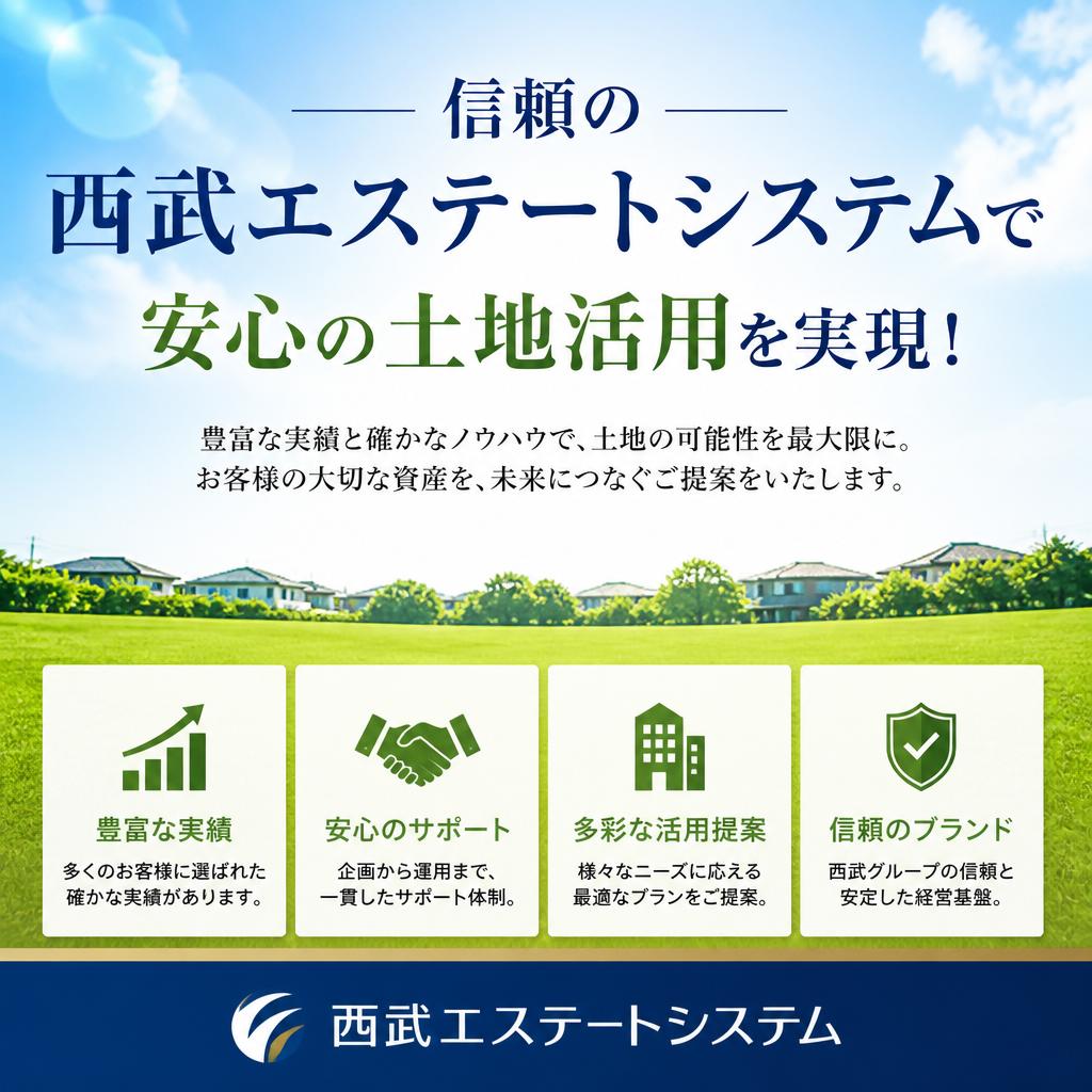 信頼の西武エステートシステムで安心の土地活用を実現！