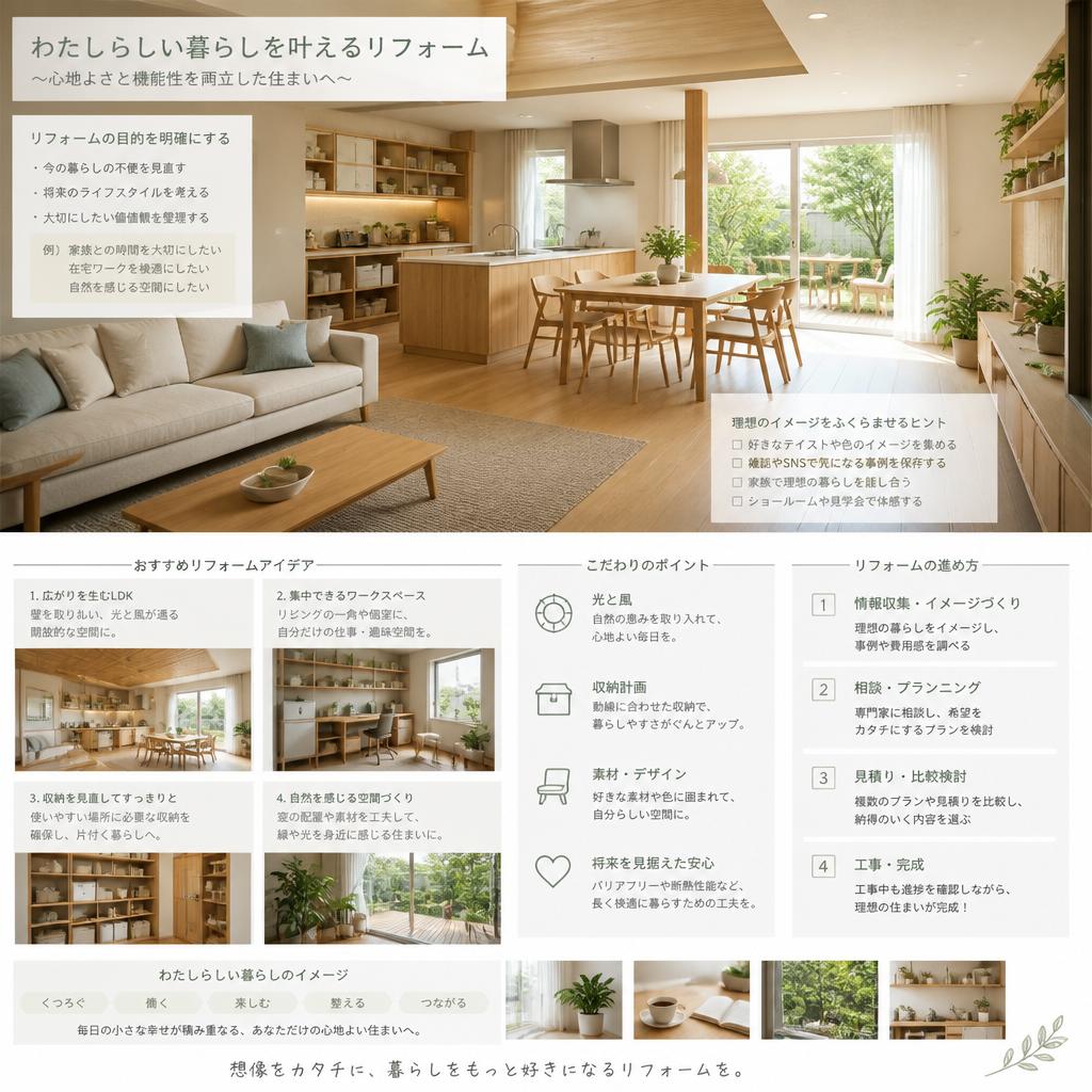 自分の理想のリフォームを考えよう