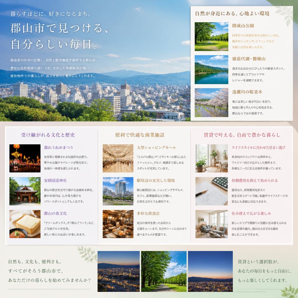 郡山市の地域魅力