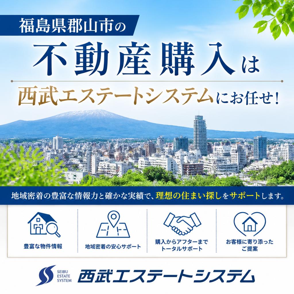 福島県郡山市の不動産購入は西武エステートシステムにお任せ！