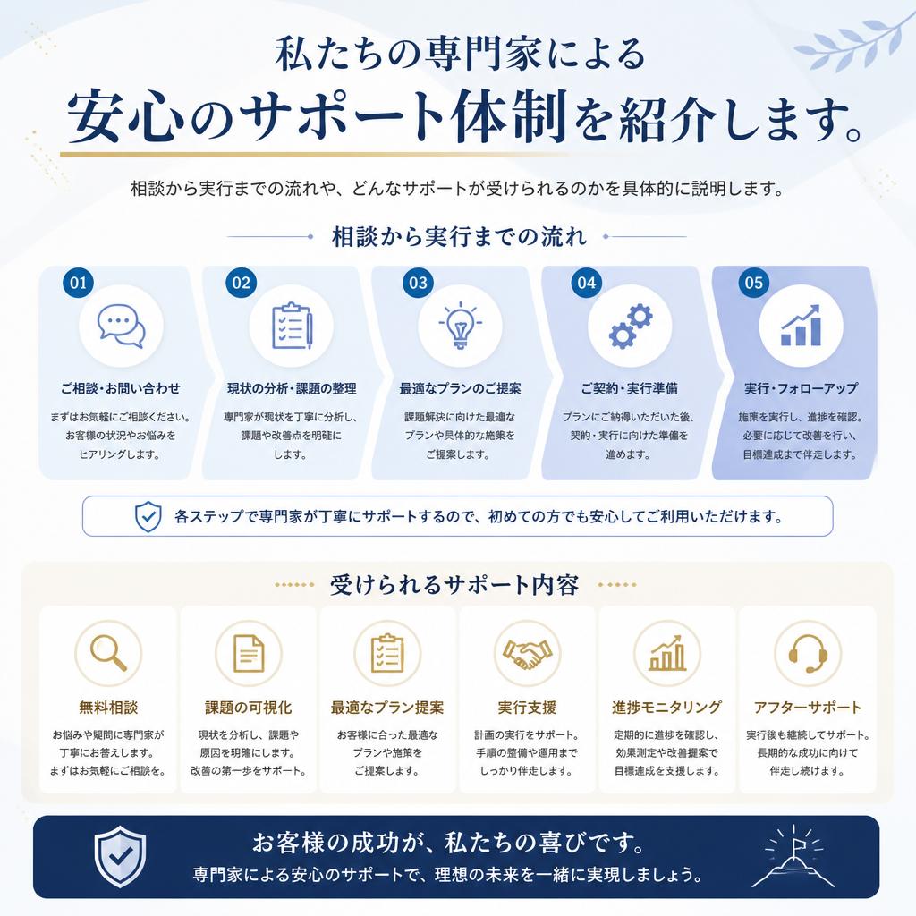 安心のサポート体制