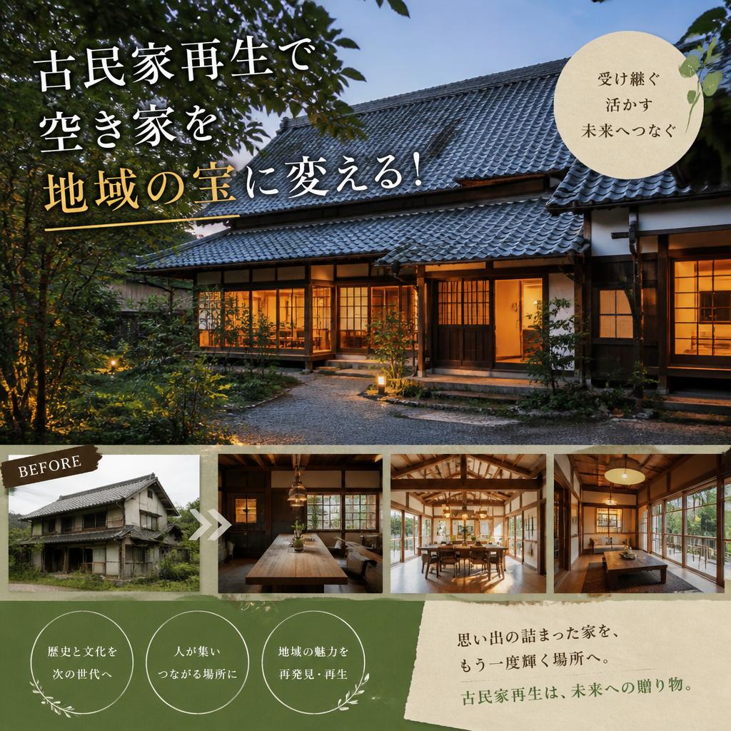 古民家再生で空き家を地域の宝に変える！