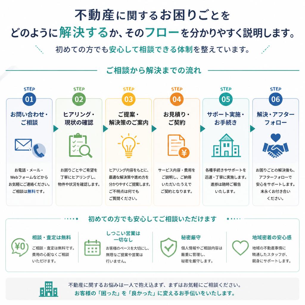 お困りごと解決のステップ
