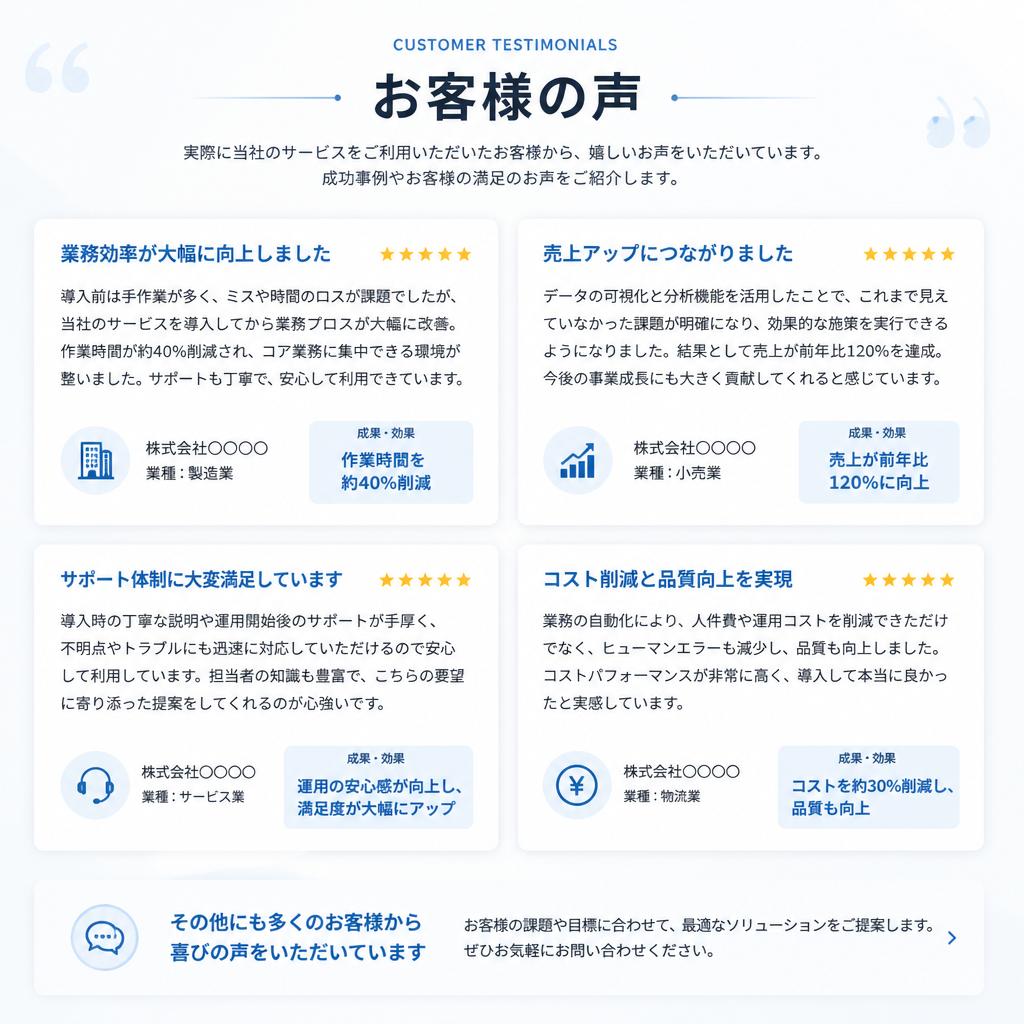 お客様の声