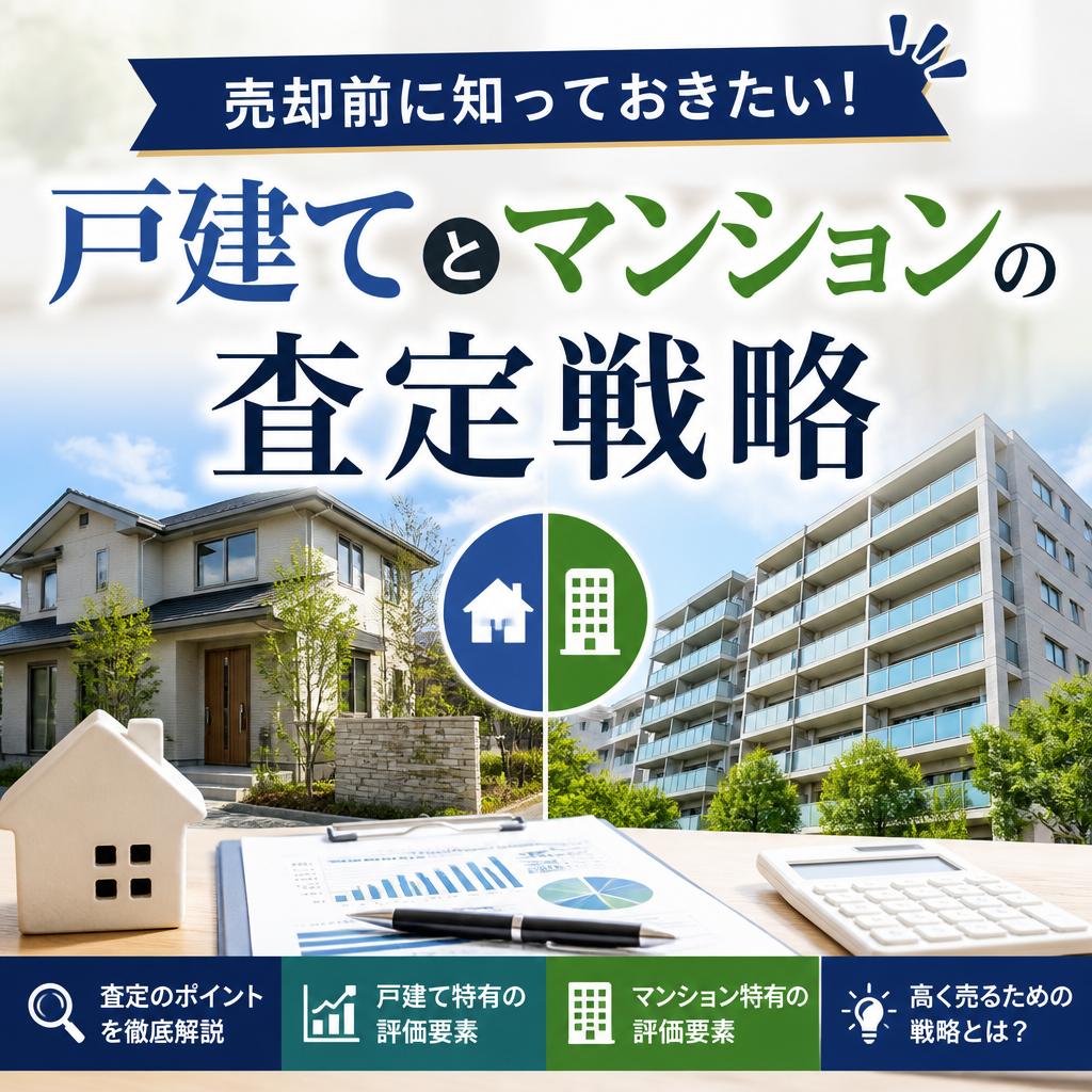 売却前に知っておきたい！戸建てとマンションの査定戦略