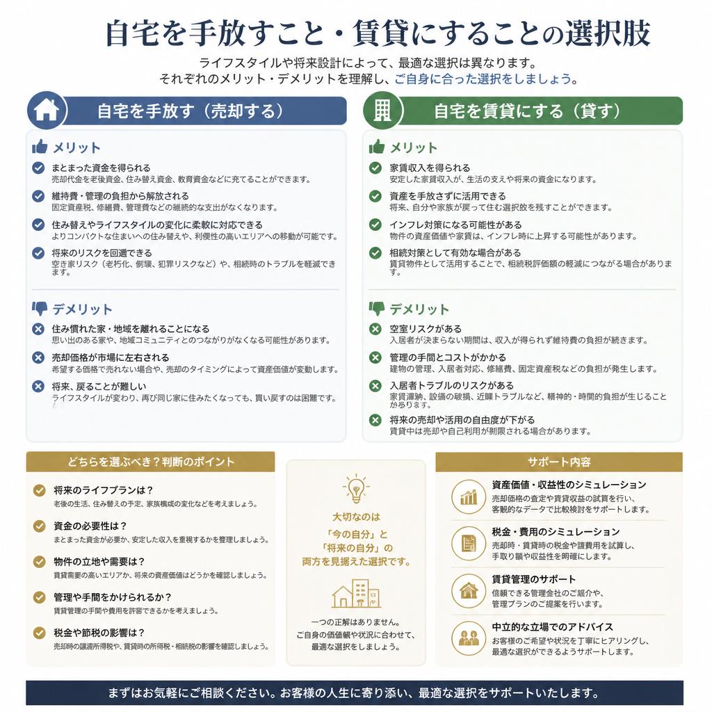 売却・賃貸の選択肢