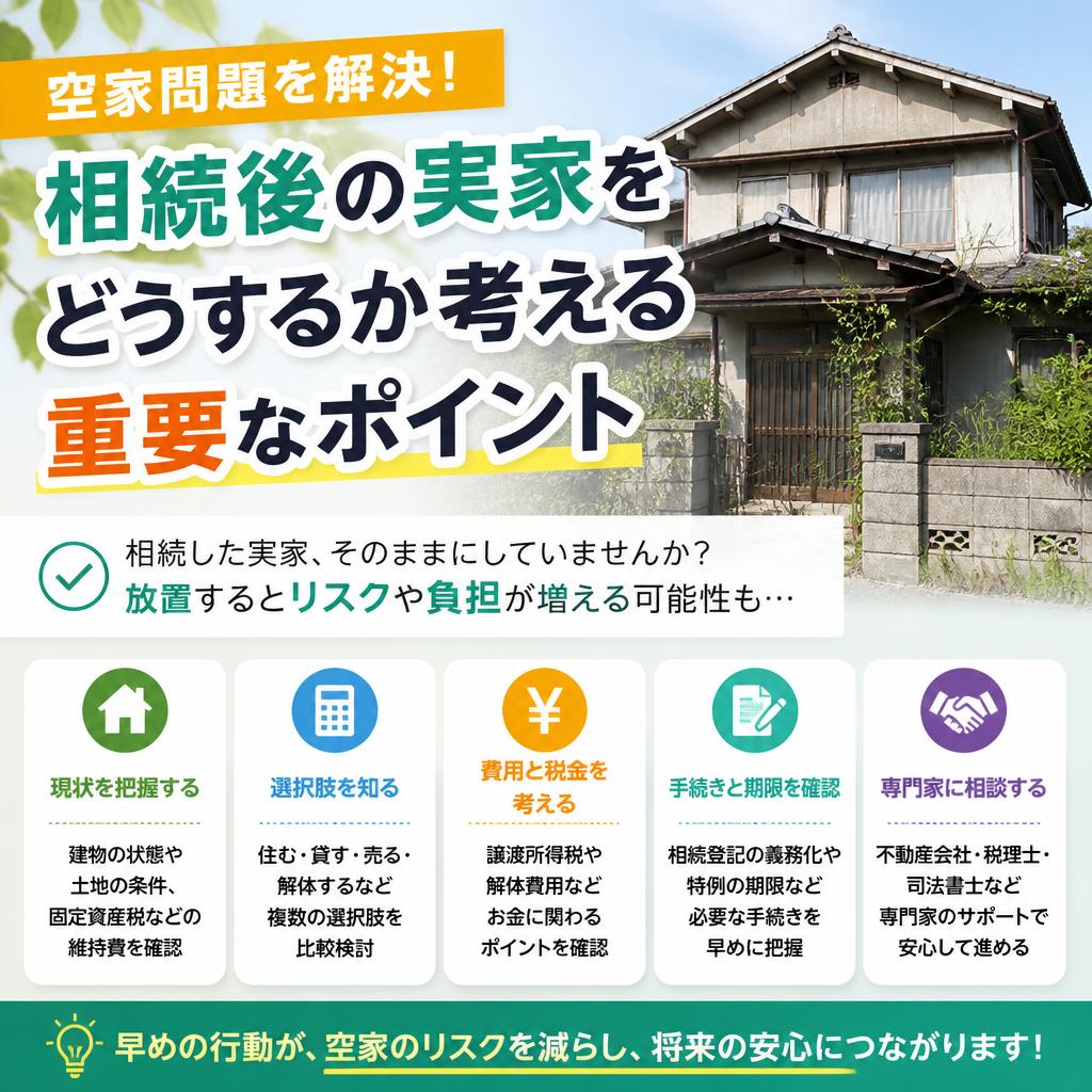 空家問題を解決！相続後の実家をどうするか考える重要なポイント