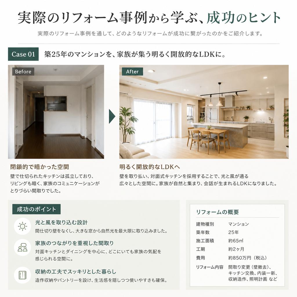 リフォーム事例集：成功の秘訣