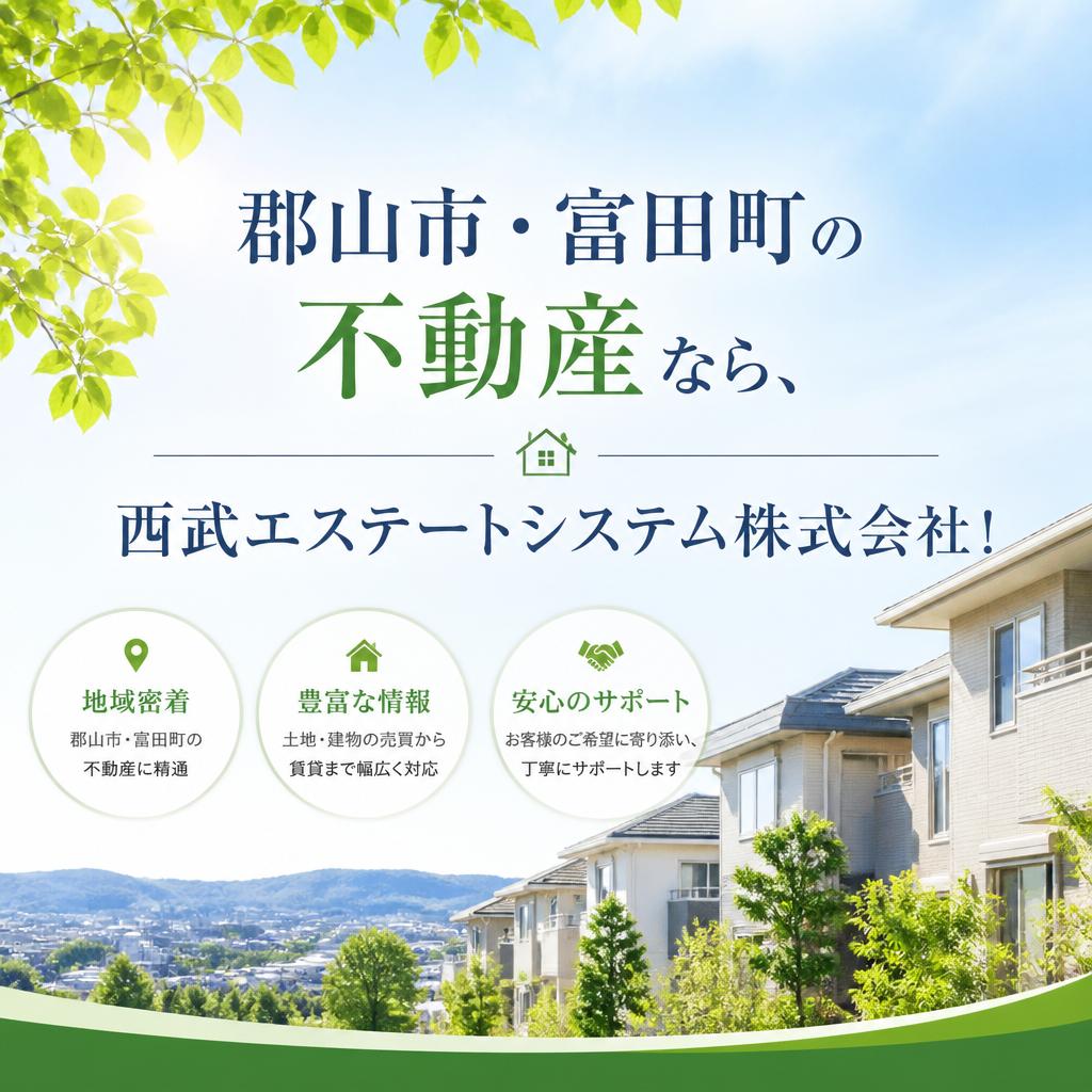 郡山市・富田町の不動産なら、西武エステートシステム株式会社！