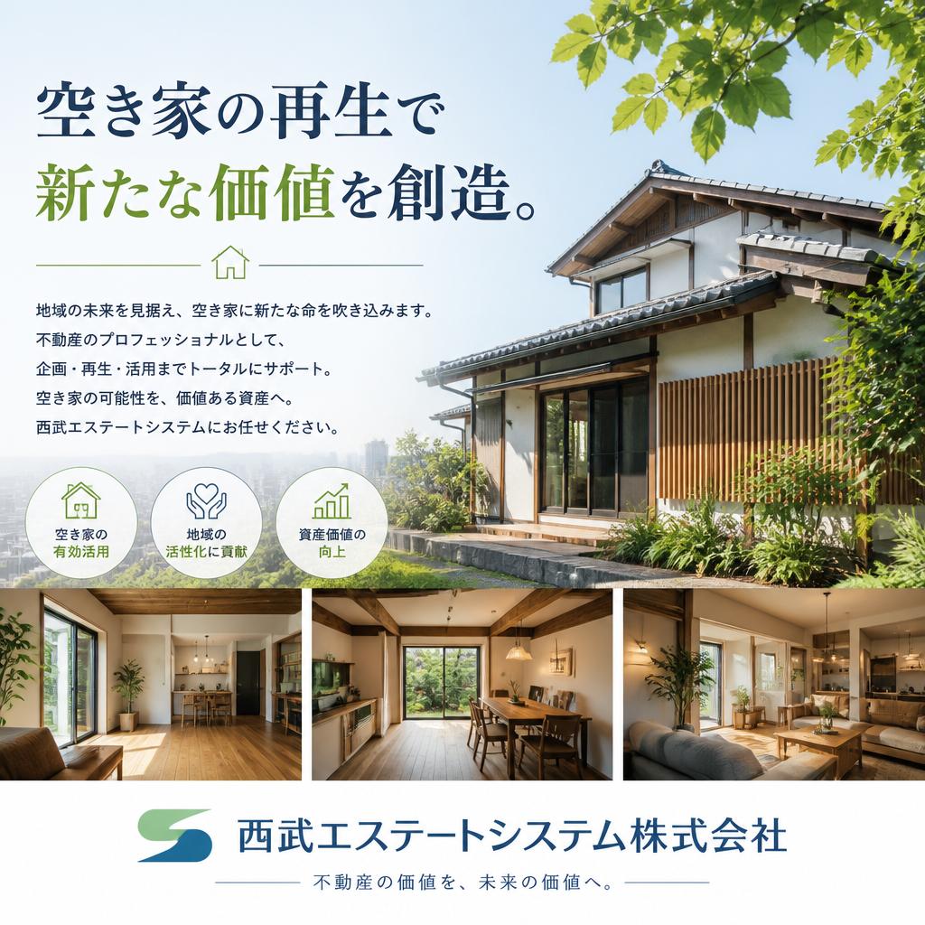 空き家の再生で新たな価値を創造。西武エステートシステム株式会社にお任せ！