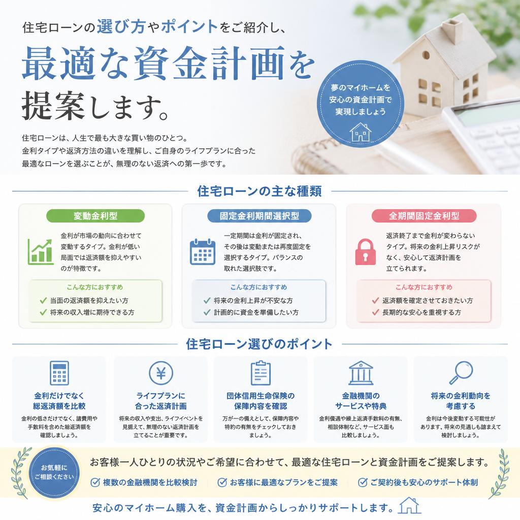4. 住宅ローンの選び方とポイント
