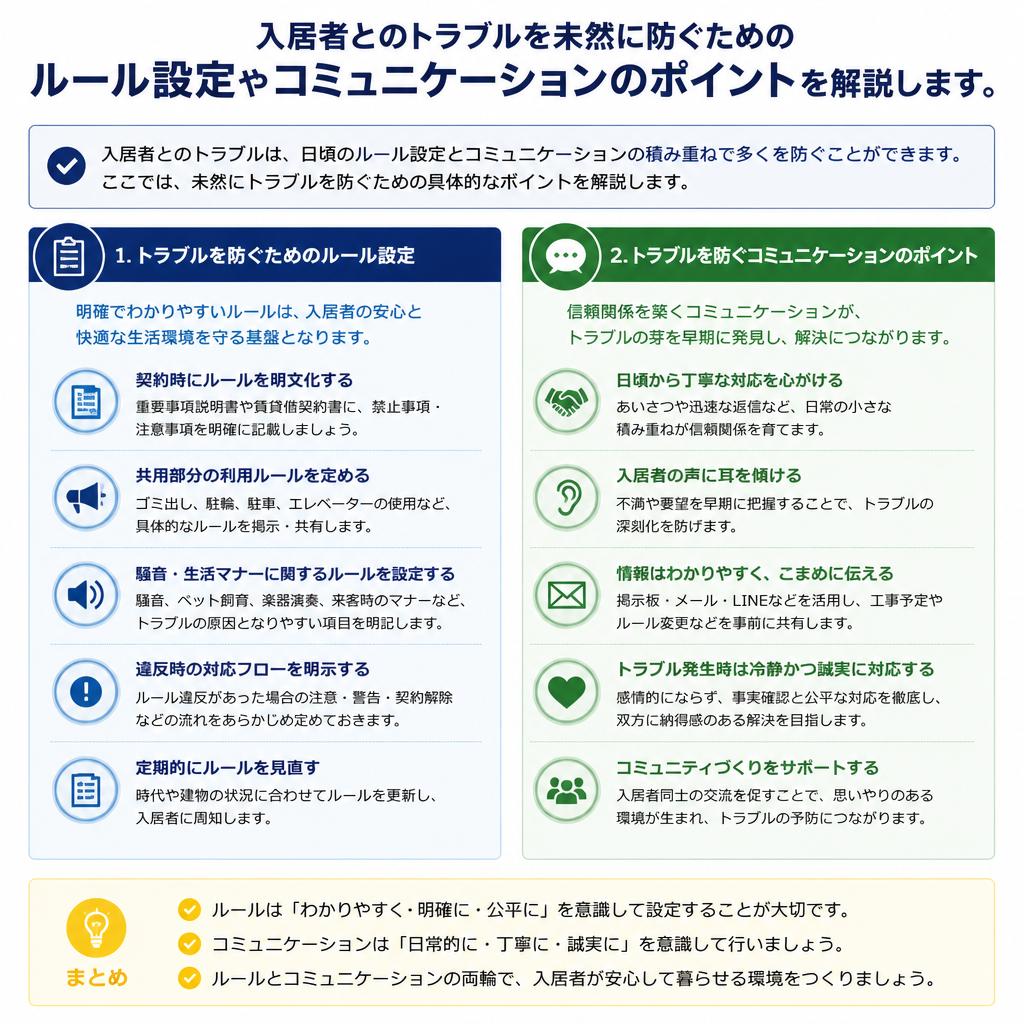 トラブルの事前防止策