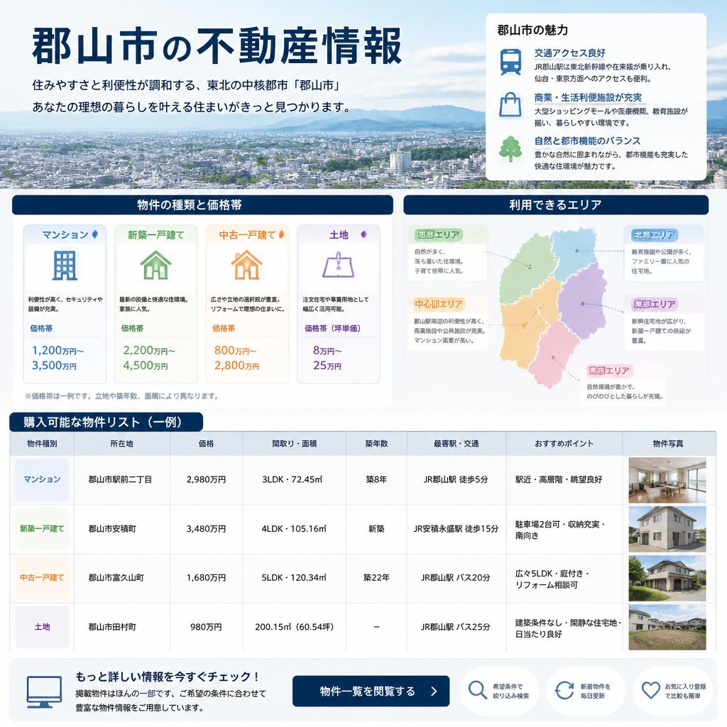 多彩な物件情報をチェック！
